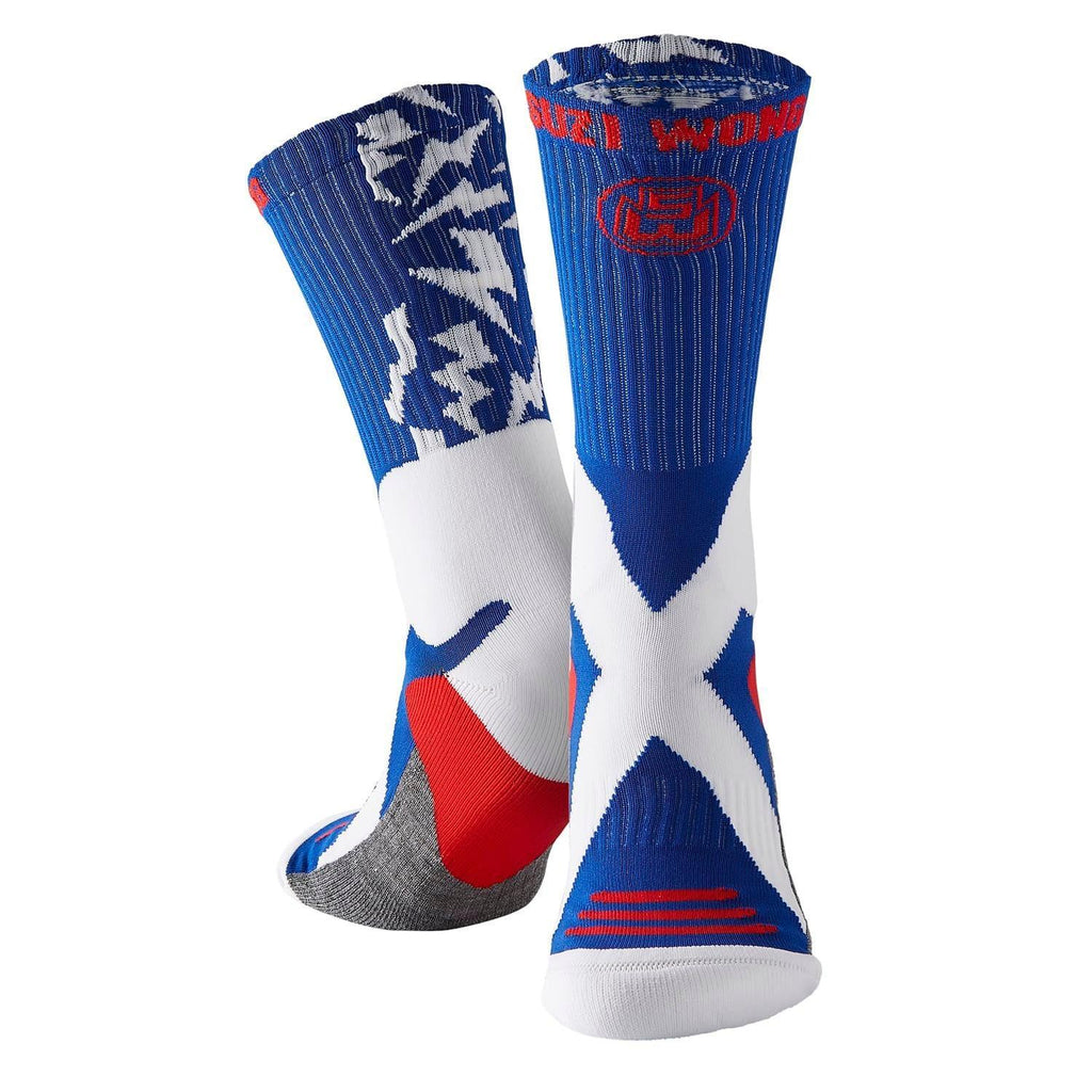 red and white basketball socks